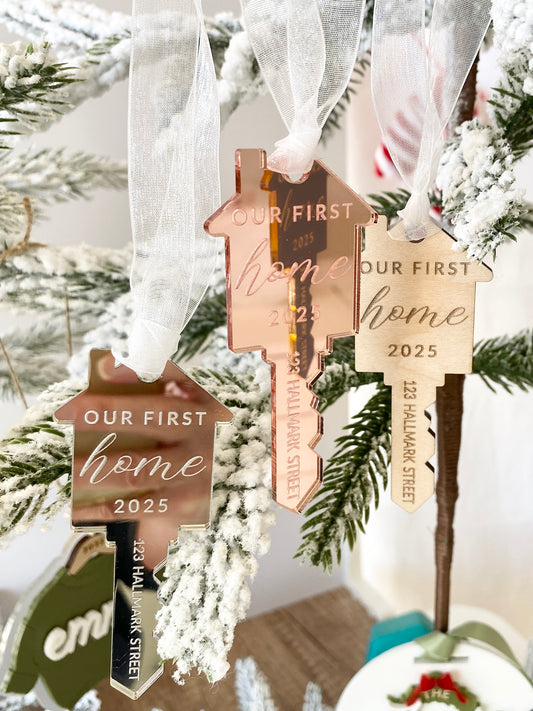Our First Home – Personalized Key Ornament