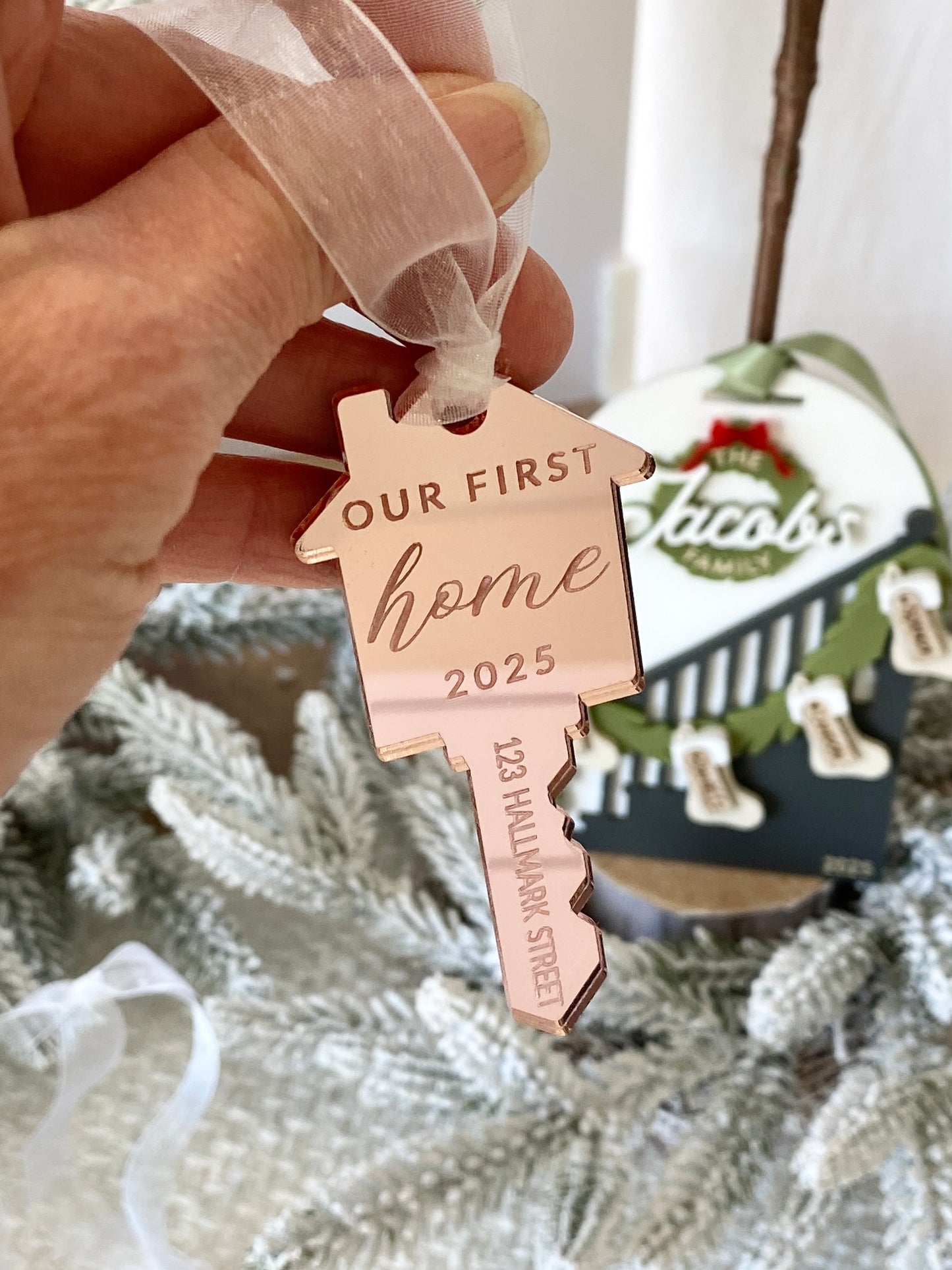 Our First Home – Personalized Key Ornament