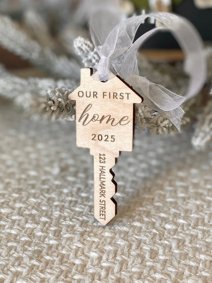 Our First Home – Personalized Key Ornament