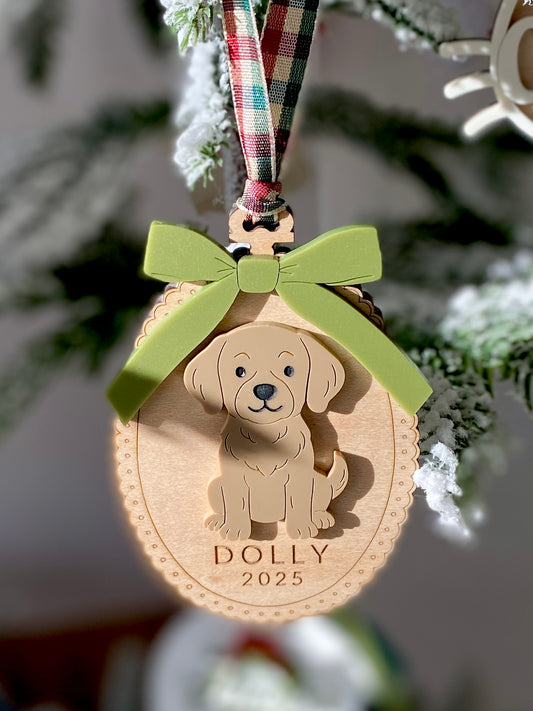 Custom Dog Breed Christmas Ornament – 25 Breeds Available!