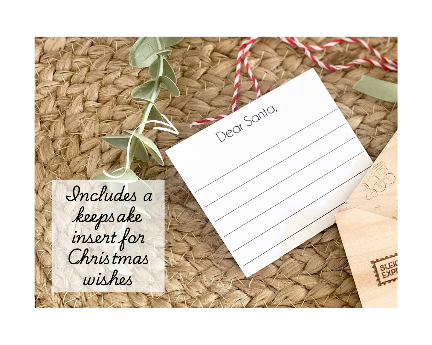 Notes for Santa Ornament ~ Christmas List or Thank You Note Keepsake