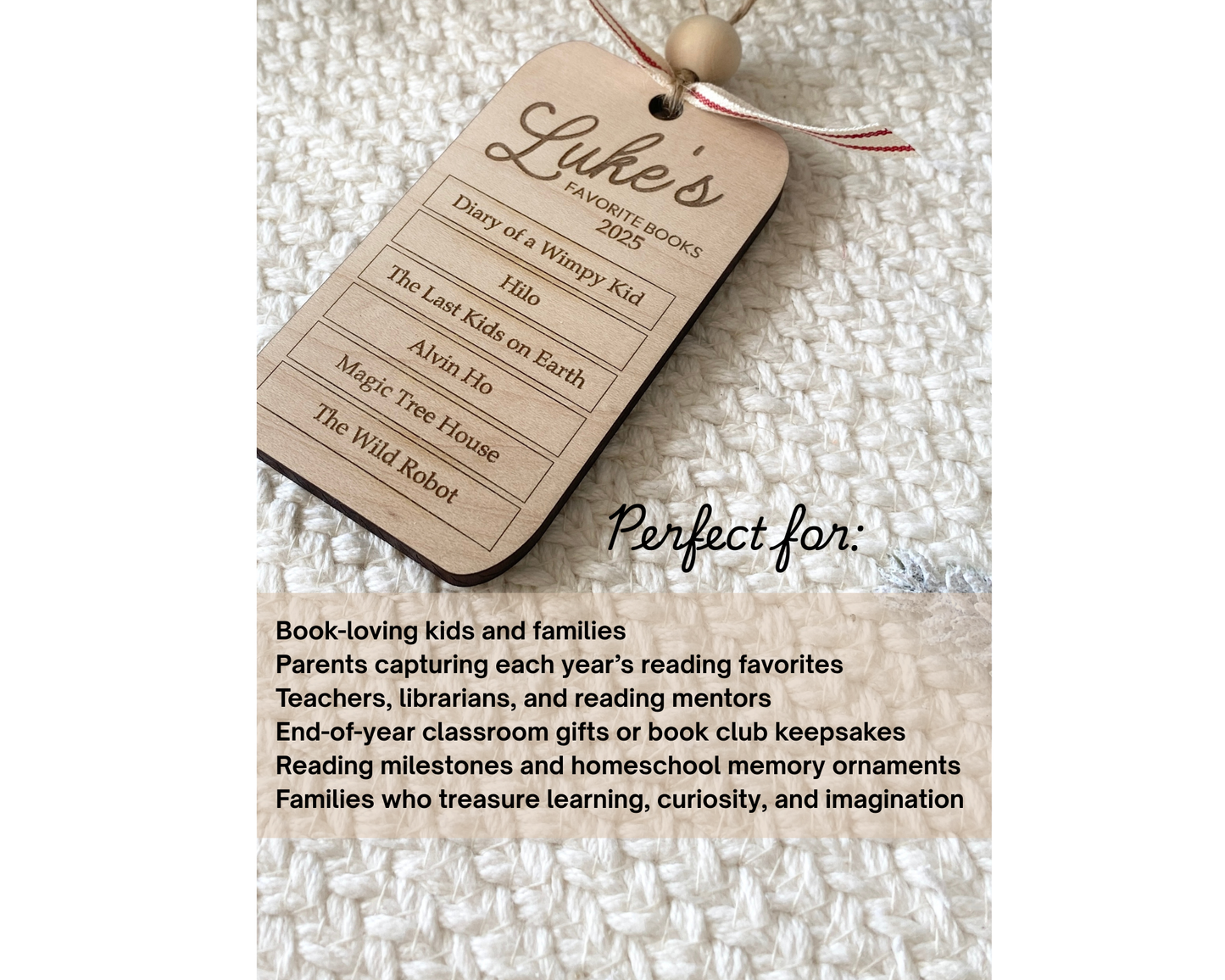 My Favorite Books – Personalized Reading Keepsake Ornament”