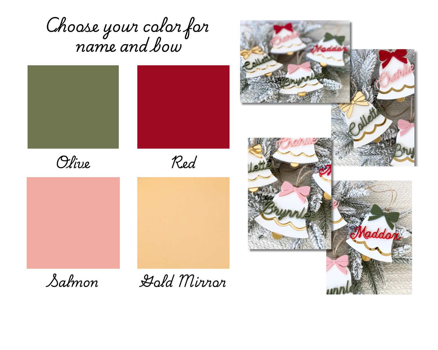 Jingle Bell Name Tag – Personalized Ornament, Stocking Tag, or Gift Topper