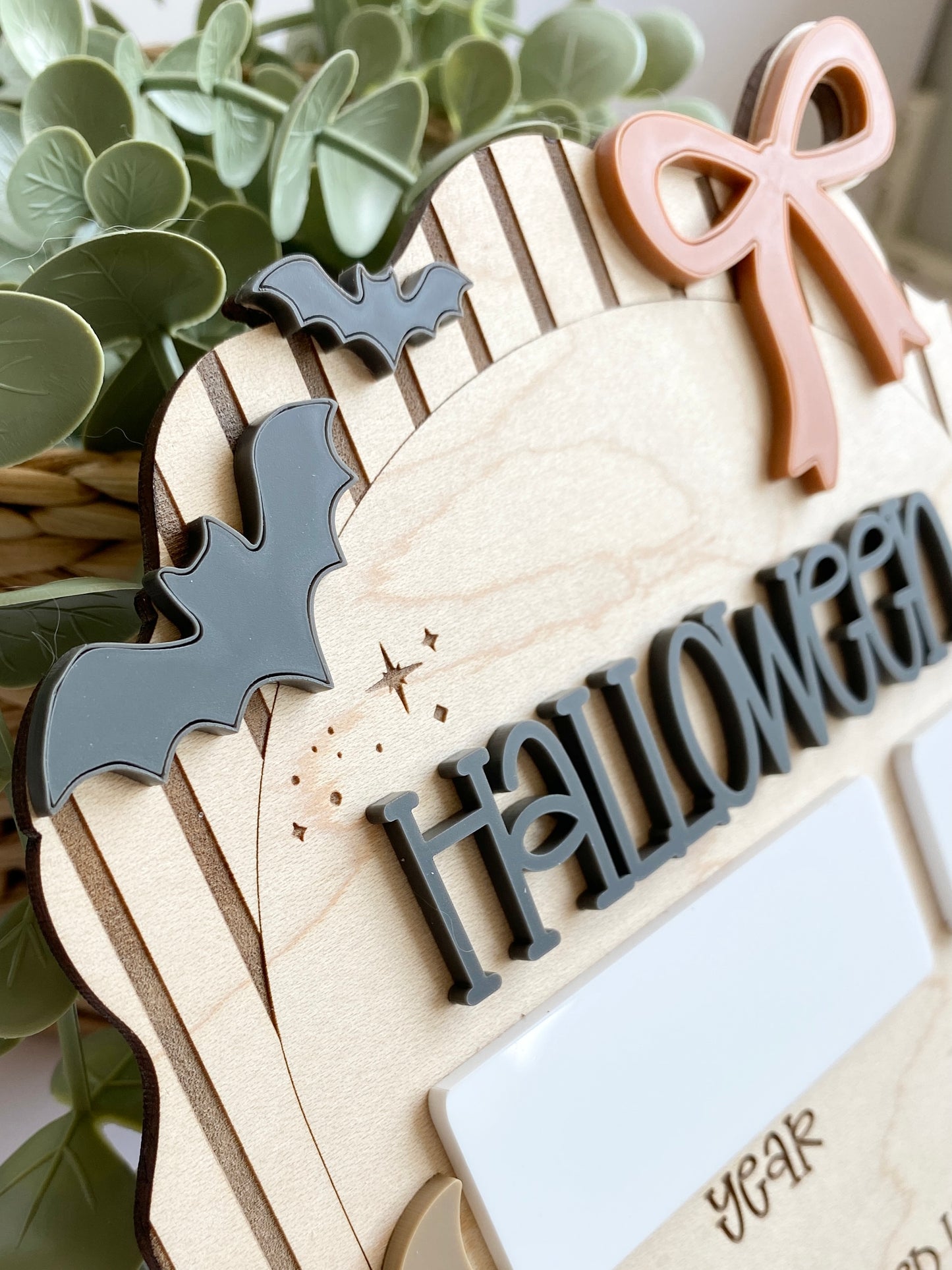 Personalized Halloween Costume Board | Kids Photo Prop | Dry Erase Halloween Sign | Yearly Keepsake | First Halloween