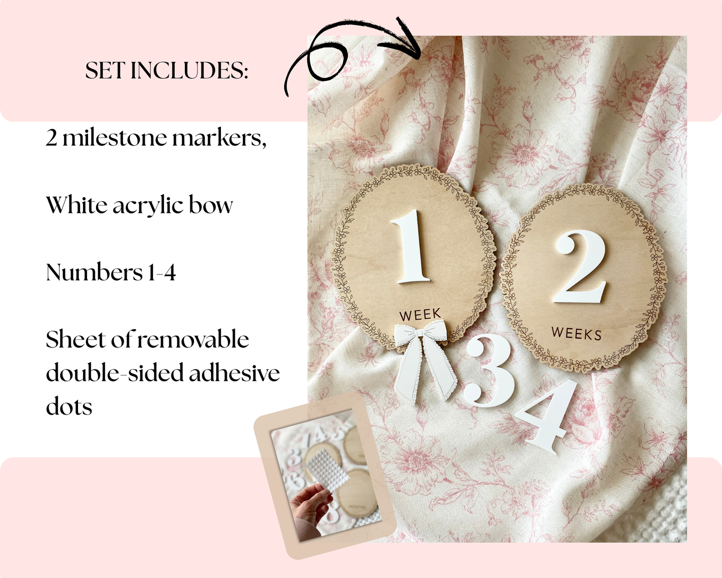 Baby Weekly Milestone Photo Markers