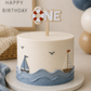 Nautical First Birthday Cake Topper | ONE or TWO Sailor Birthday Cake Topper | Boat Theme Birthday Decor