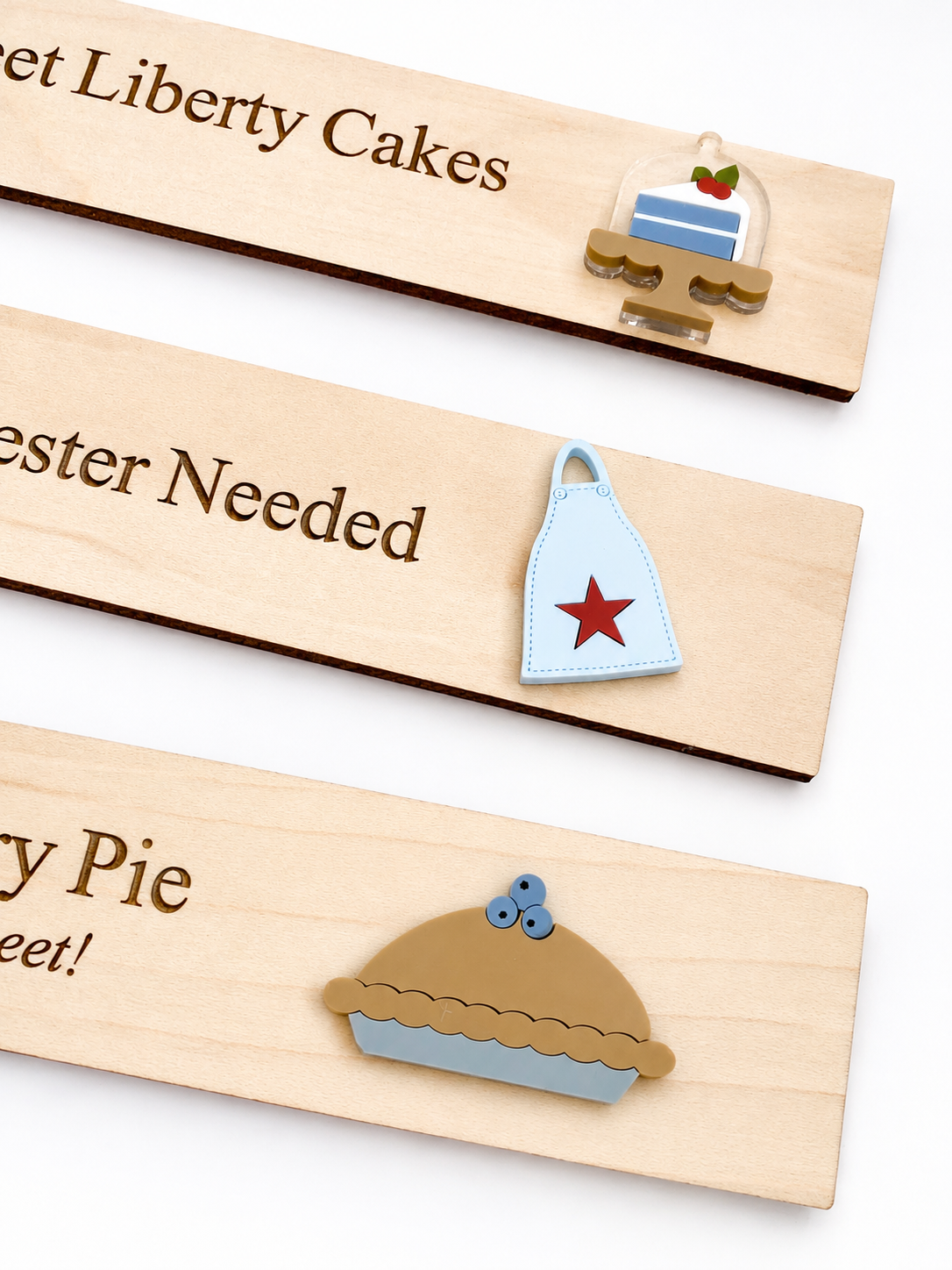 Patriotic Bakery Menu Play Board Expansion Pack  | Interchangeable Bakery Board Add-On | 4th of July Pretend Play Collection