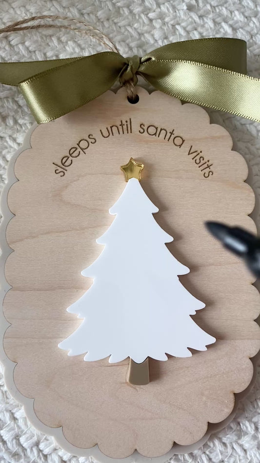 This Many Sleeps ‘Til Santa Visits – Countdown Ornament