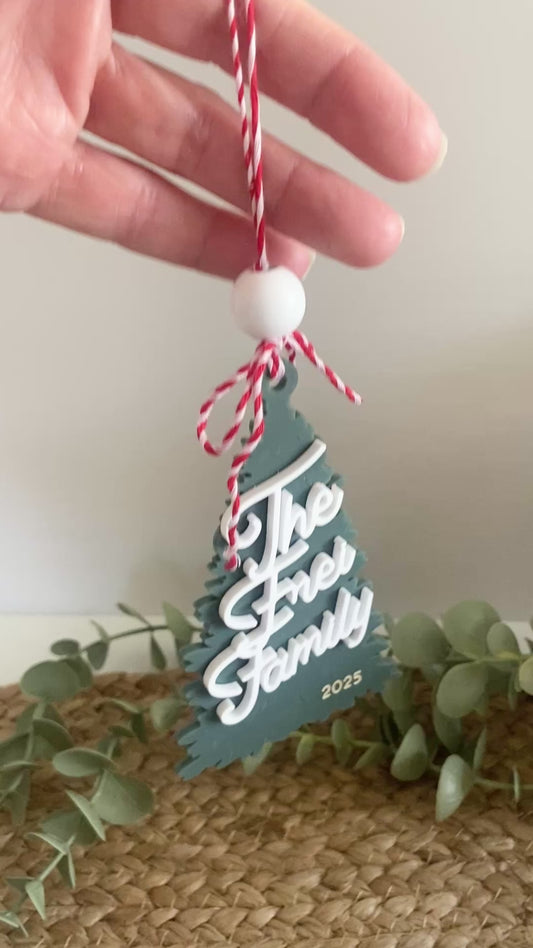 Retro Family Tree Ornament