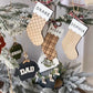 Classic Plaid Stocking Ornament + Tag