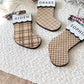 Classic Plaid Stocking Ornament + Tag